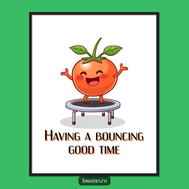 Funny Free Printable Wall Art: Bouncing Tomato - Downloadable Decor!