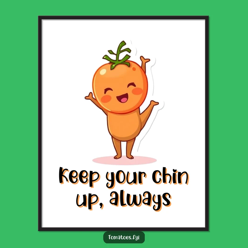 Funny Free Printable Wall Art: Tomato Handstand Downloadable Art for a Quirky Space!