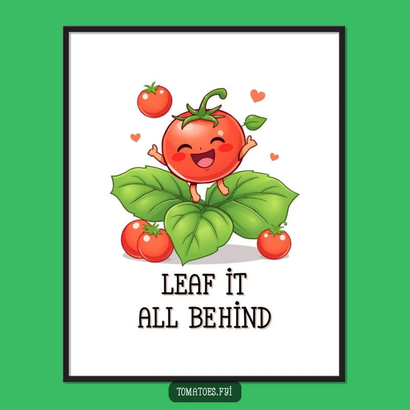 Funny Free Printable Wall Art: Baby Tomato Bounce Downloadable Art Gift
