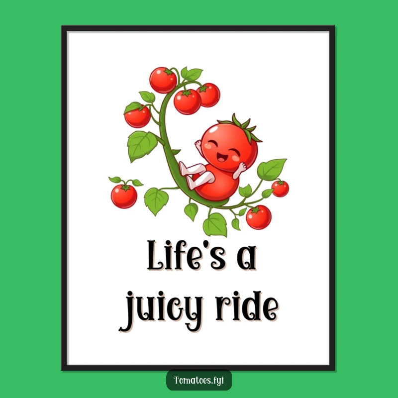 Funny Tomato Vine Art: Free Printable Downloadable Wall Decor for Whimsical Home Gifts!