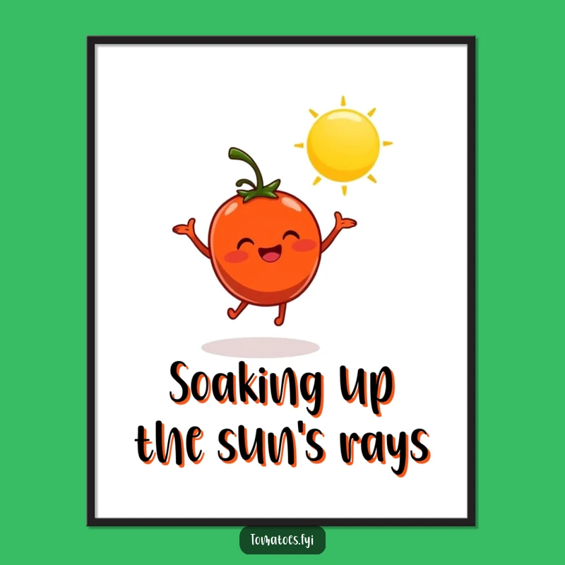Free Printable Wall Art: Dancing Tomato Sunny Fun Funny Downloadable Art