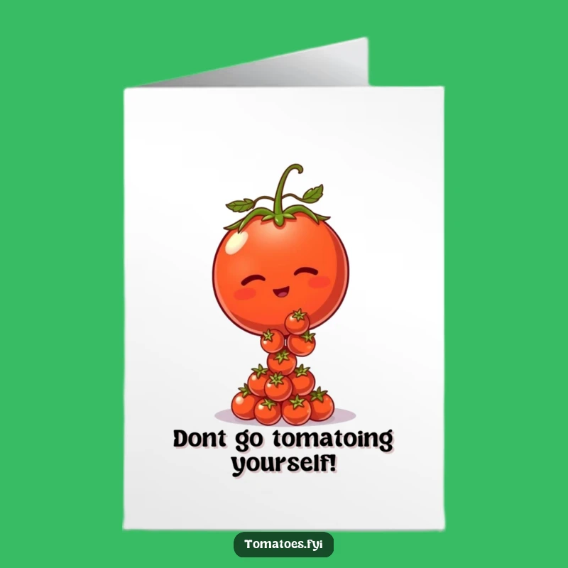 Free Printable Tomato Birthday Card: Funny Winking Stack Downloadable