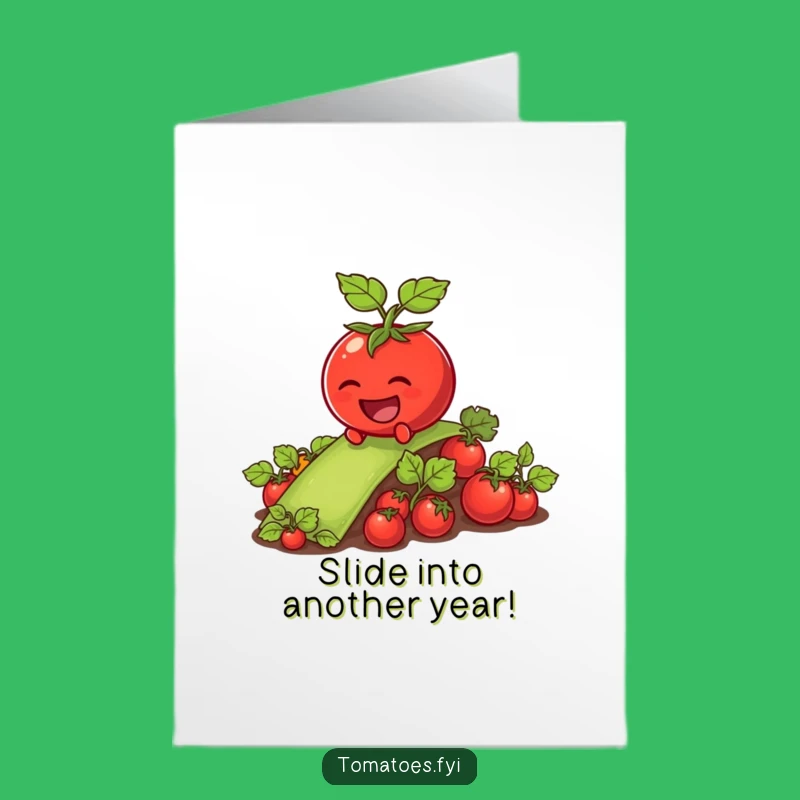 Free Printable Hilarious Tomato Birthday Card: Sliding Veggie Fun for a Laugh