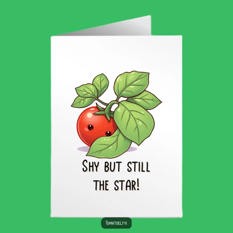 Free Printable Shy Tomato Birthday Card: Adorable Hidden Veggie Greeting for a Laugh