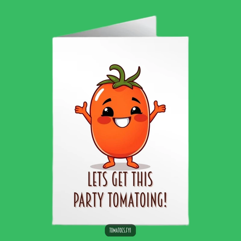 Free Printable Tomato Birthday Card: Disco Dance Downloadable Gift