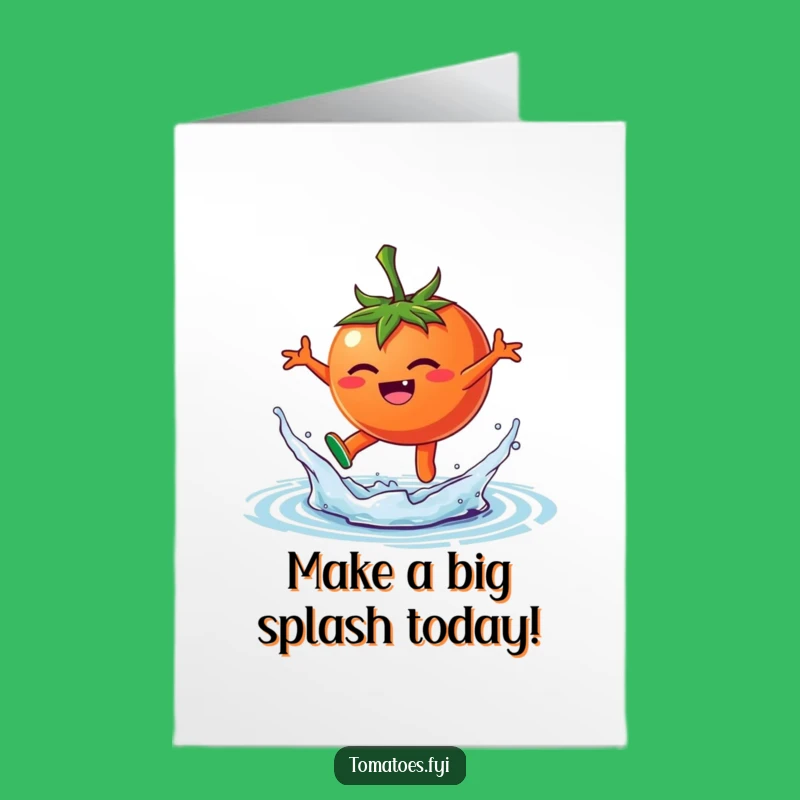 Free Printable Birthday Card: Splash of Fun - Hilarious Downloadable Tomato Gift!