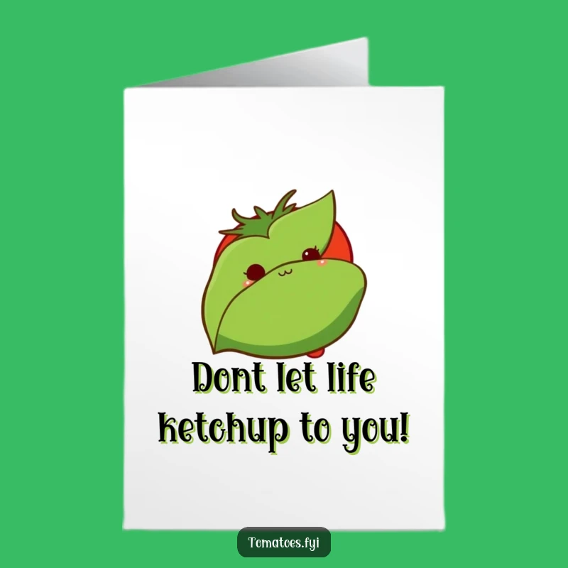 Shy Tomato Free Printable Birthday Card: Cute Peeker, DIY Downloadable Gift!