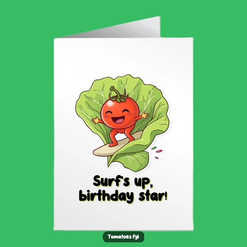 Surfing Tomato Birthday Card: Free Printable Fun for a Hilarious Downloadable Gift!