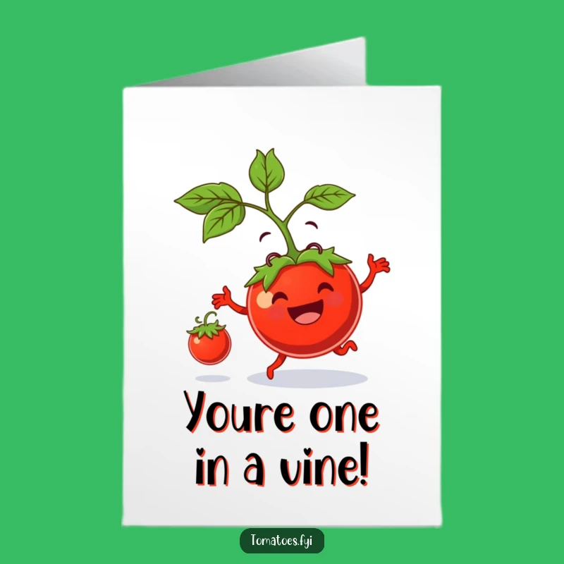 Congrats Free Printable Card: Bouncing Tomato Cheer, DIY Downloadable Gift!
