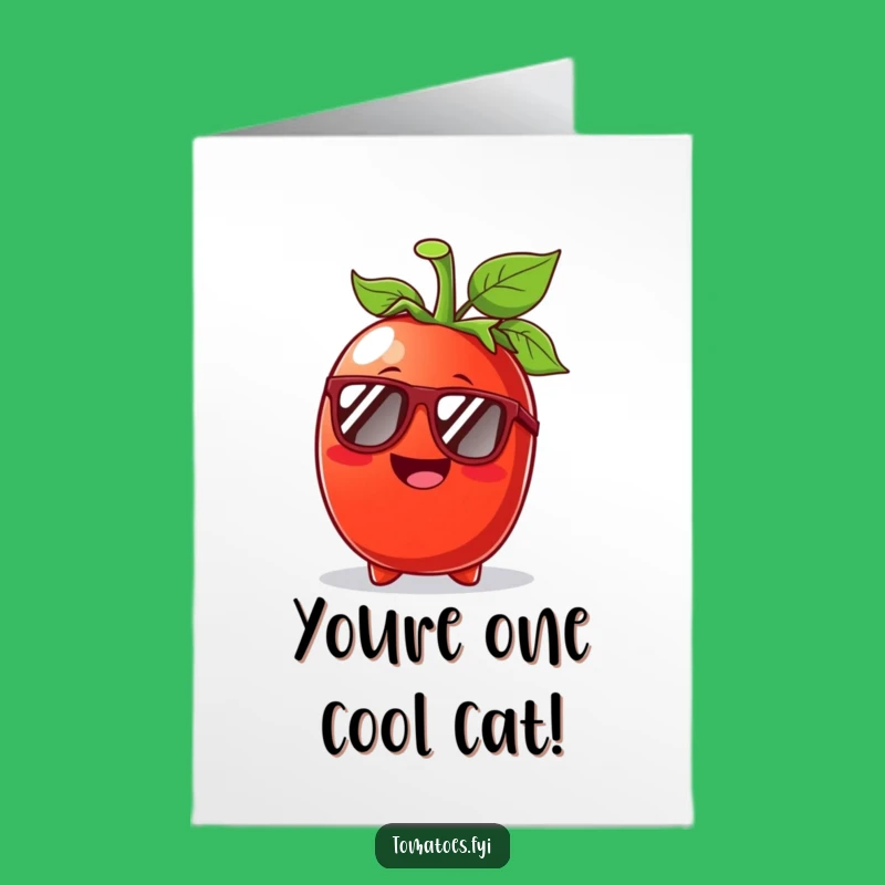 Free Printable Congrats Card: Cool Tomato Sunglasses, Humorous Downloadable for Any Occasion
