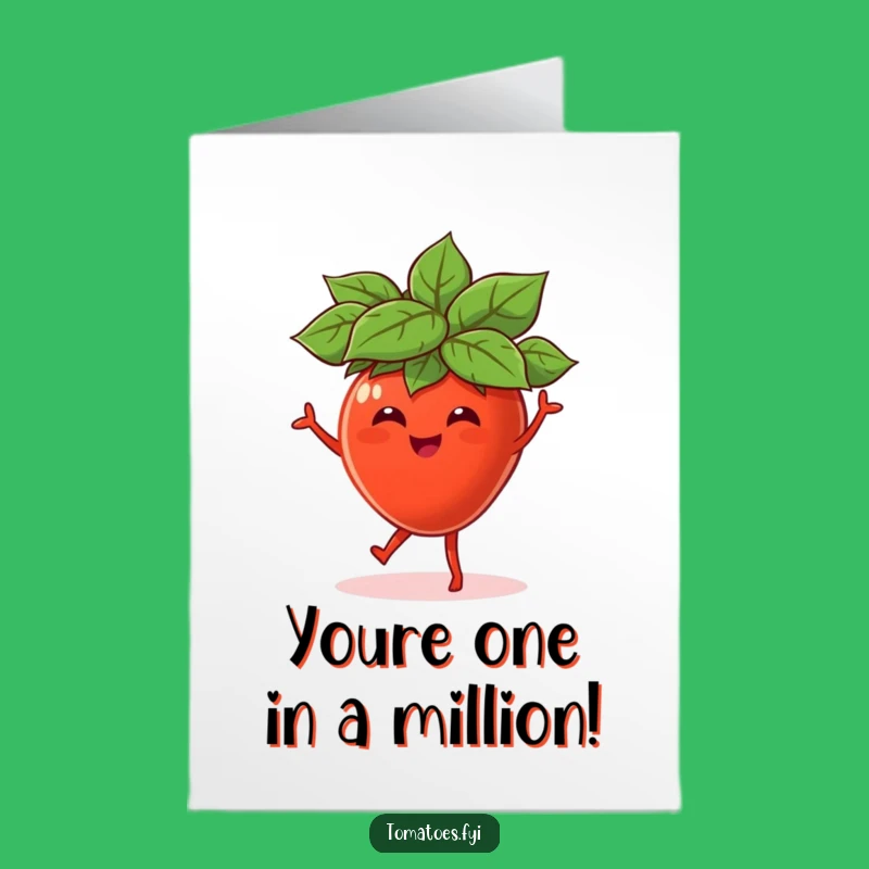 Free Printable Congrats Card: Dancing Tomato Cheers - Funny Downloadable Celebration!