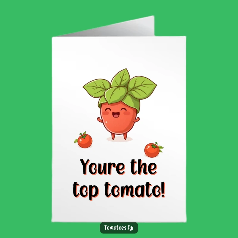 Free Printable Congrats Card: Funny Tomato Basil Hat - Downloadable Gift