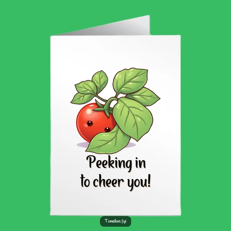 Free Printable Shy Tomato Congrats Card: Sweet Hidden Veggie Greeting for Success