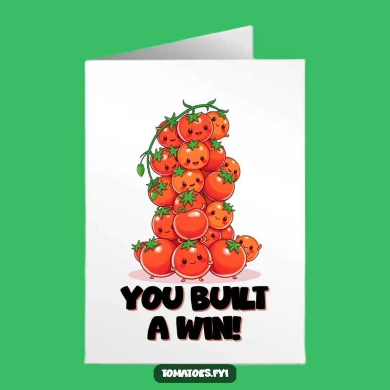 Free Printable Congrats Card: Tomato Tower Challenge Downloadable - Success Stacked High!