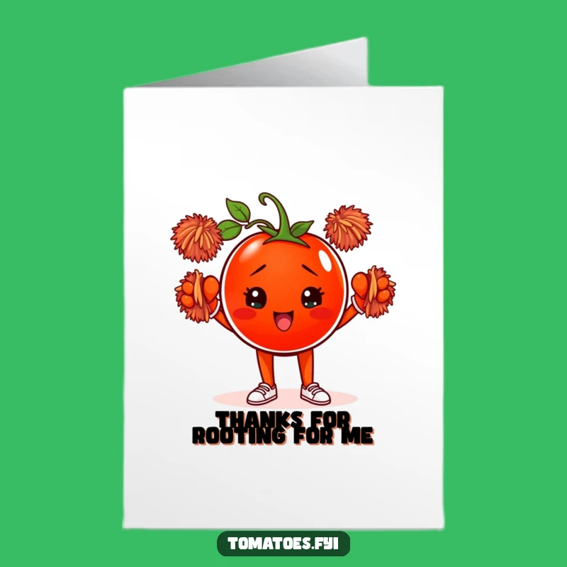 Free Printable Thank You Card: Tomato's Pom-Pom Thanks, Funny Downloadable Gift