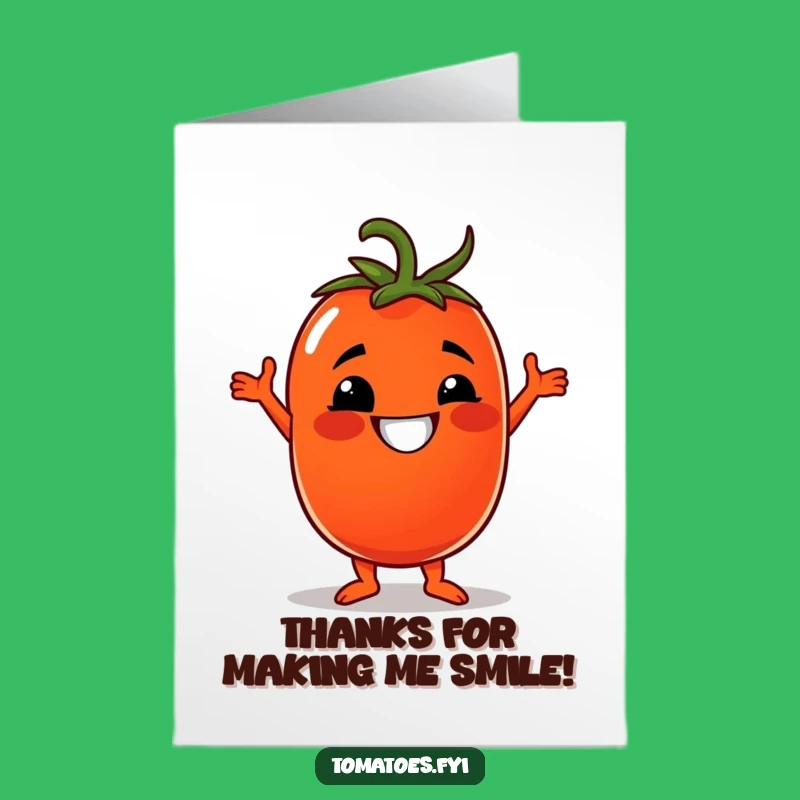 Free Printable Tomato Thank You Card: Disco Dance Downloadable