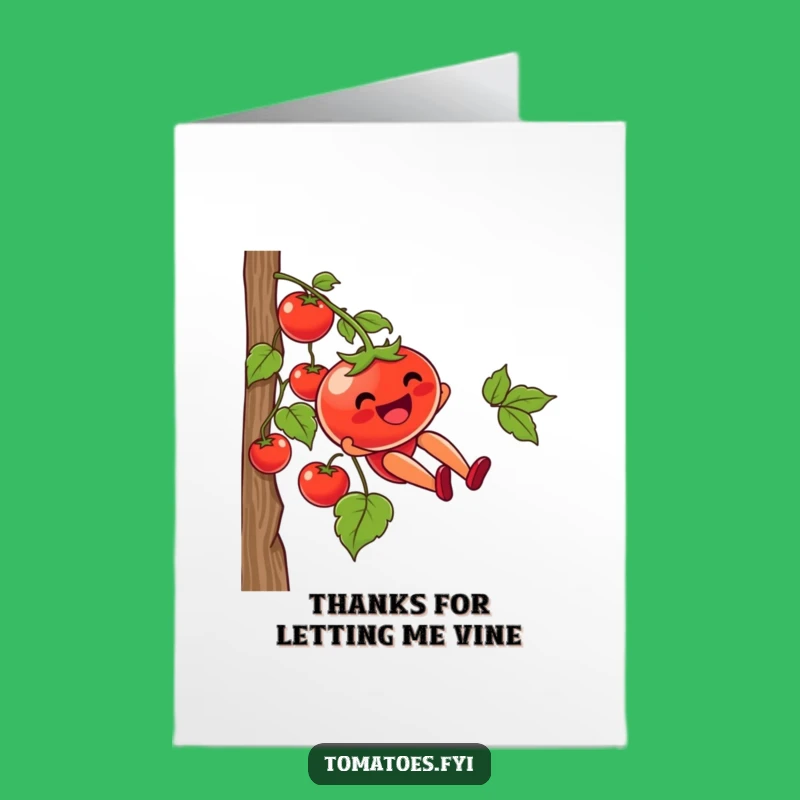 Free Printable Thank You Card: Tomato's Grateful Slide, Funny Downloadable Gift