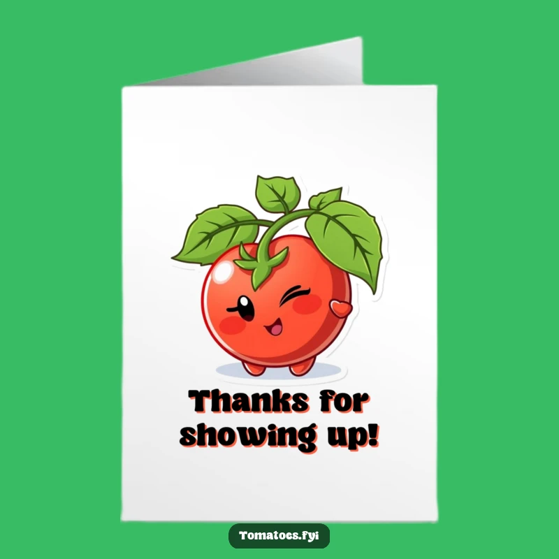 Free Printable Thank You Card: Winking Tomato's Hidden Thanks, Downloadable DIY Gift