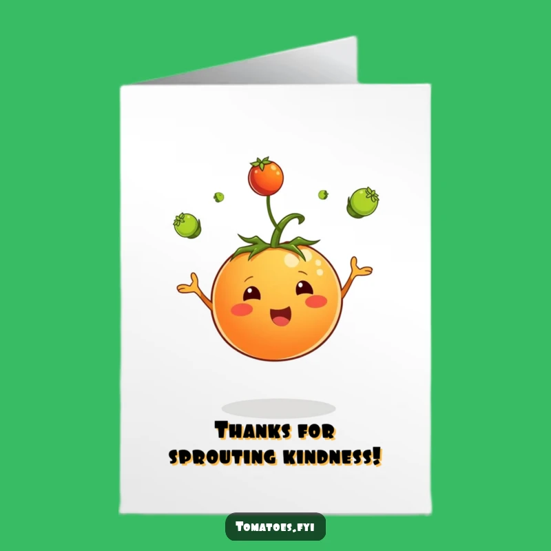 Free Printable Thank You Card: Juggling Tomato Gratitude in a Funny DIY Gift