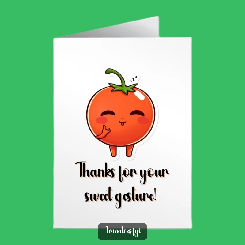 Thanks Free Printable Card: Kissing Tomato Gratitude, DIY Gift!