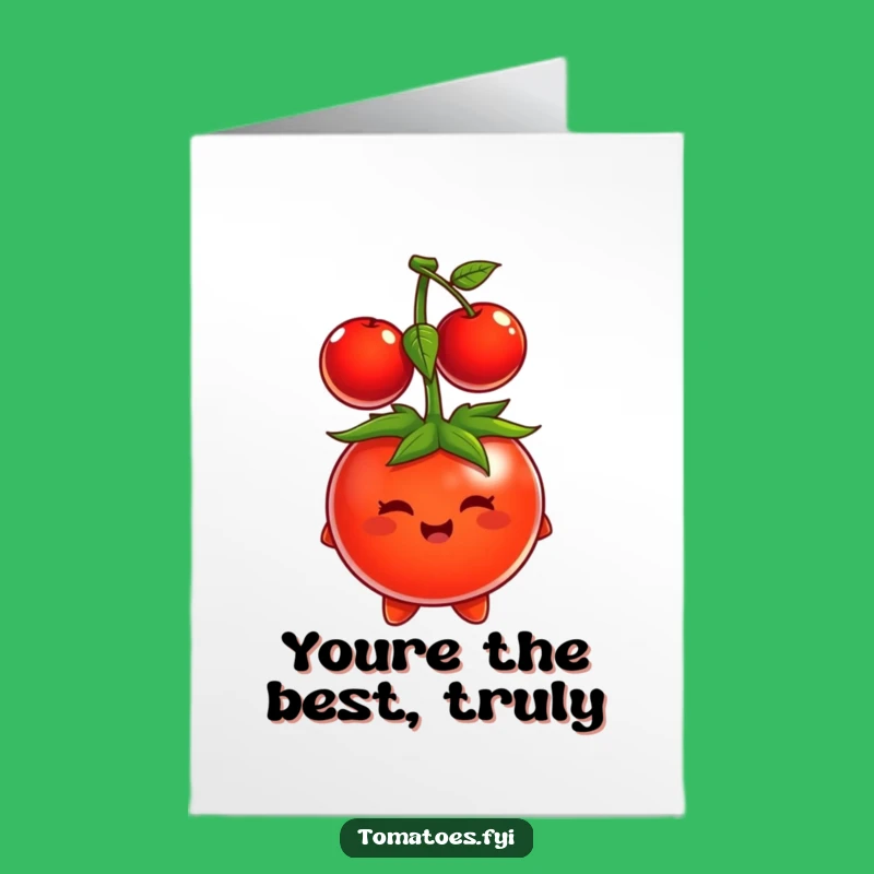Free Printable Thank You Card: Tomato's Hat Thanks - Funny DIY Downloadable Gift
