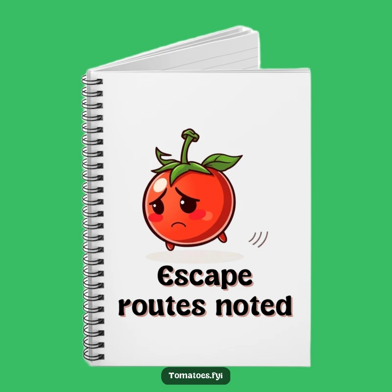 Funny Worried Tomato Notebook - Jot Down Ideas with Relatable Humor Gift