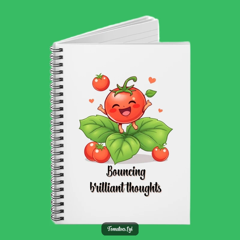 Funny Baby Tomato Notebook - Journal Bouncing Leaf Character Ideas Funny Gift