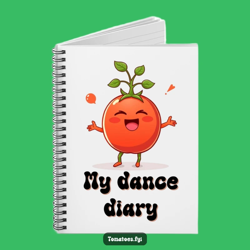 Funny Giggling Tomato Notebook, Joyful Vegetable Journal and a Perfect Funny Gift