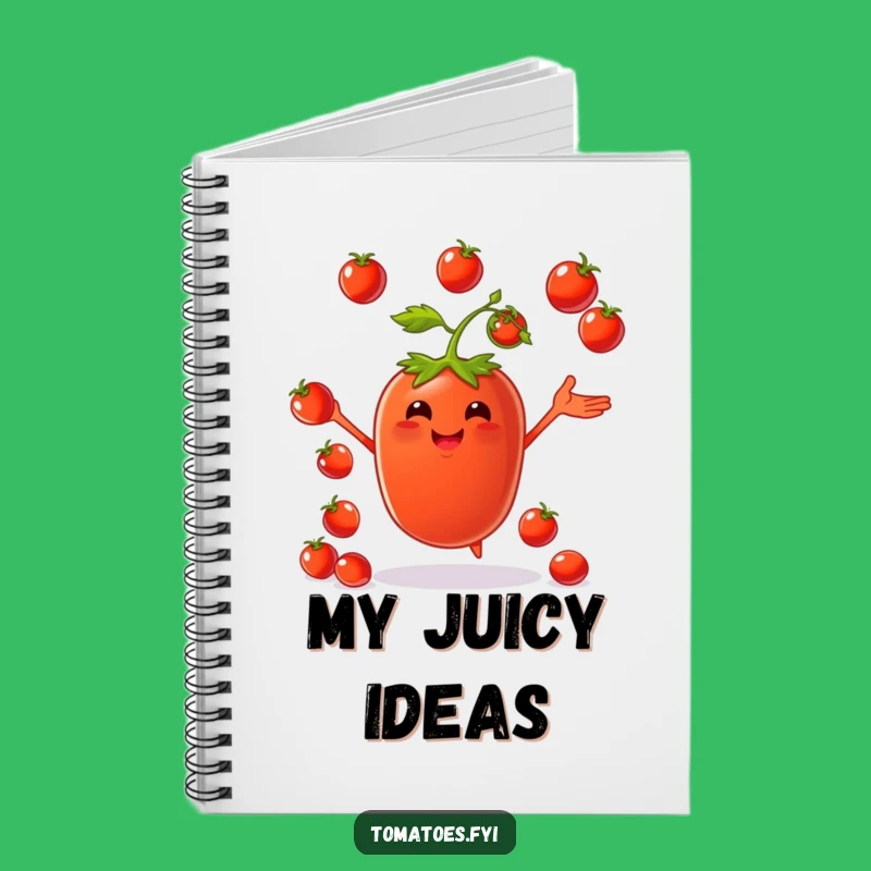 Funny Juggling Tomato Notebook: Jot Down Ideas with Produce Power!