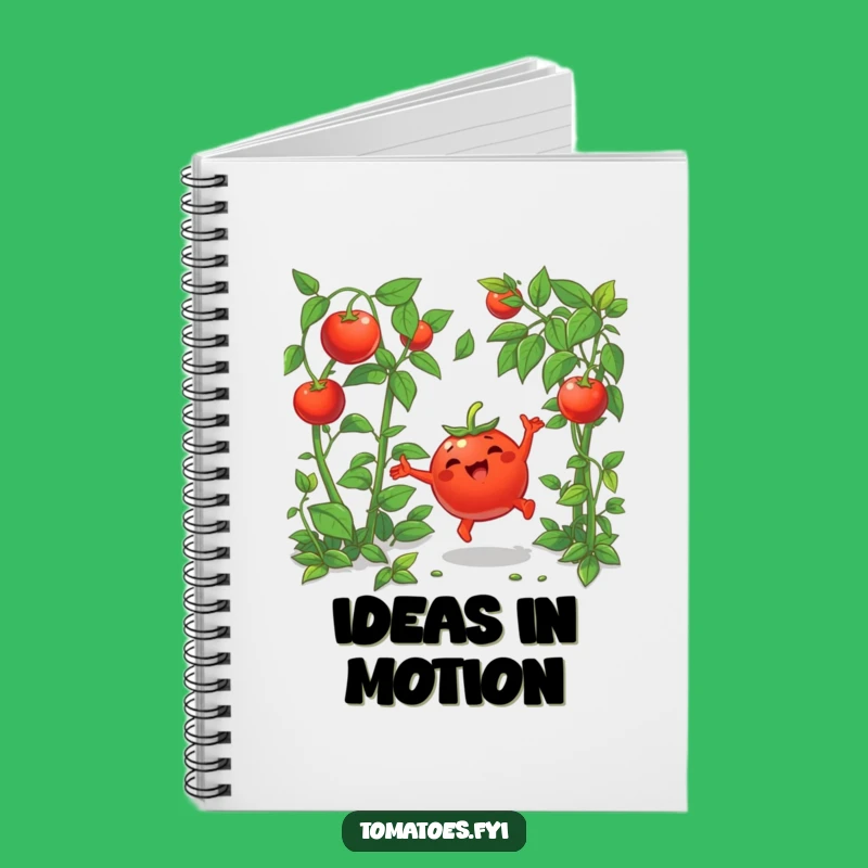 Funny Tomato Cartwheel Notebook - Journal Cartoon Fun Gift