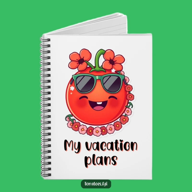 Funny Tomato Lei Notebook - Jot Down Your Tropical Ideas