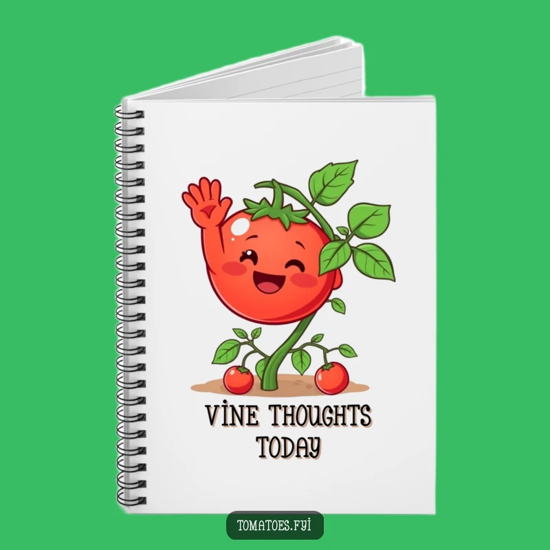 Funny Tomato Vine Wave Notebook: Jot Down Funny Thoughts