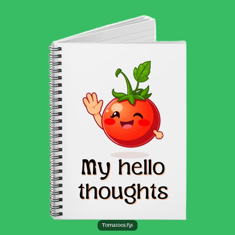 Funny Tomato Wave Notebook: Jot Down Greetings with Friendly Flair