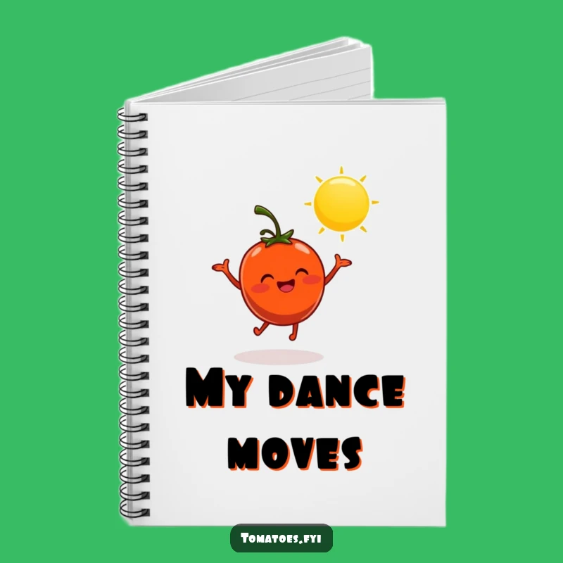 Funny Dancing Tomato Notebook - Jot Down Ideas with Cheerful Humor Gift