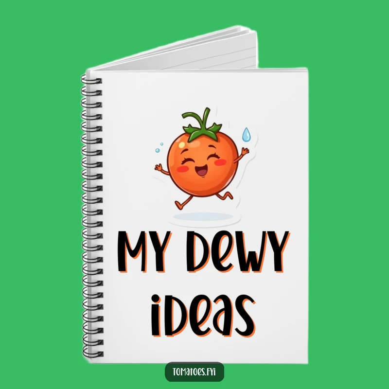 Funny Cheerful Tomato Skipping Notebook - Joyful Veggie Journal for Happy Ideas