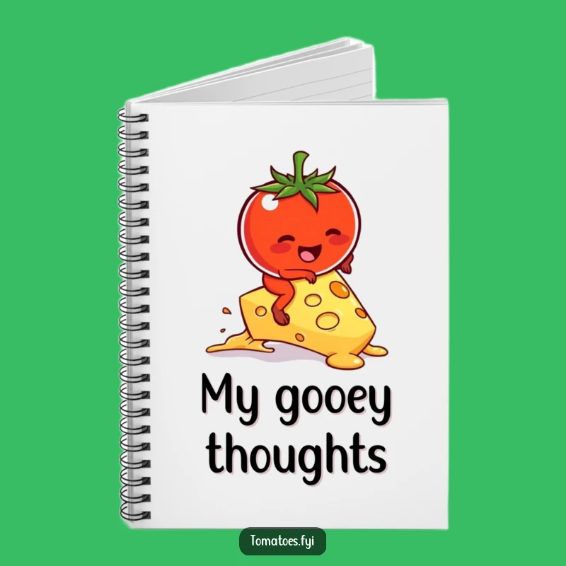 Funny Tomato's Cheese Adventure Notebook - Hilarious Kawaii Journal Gift