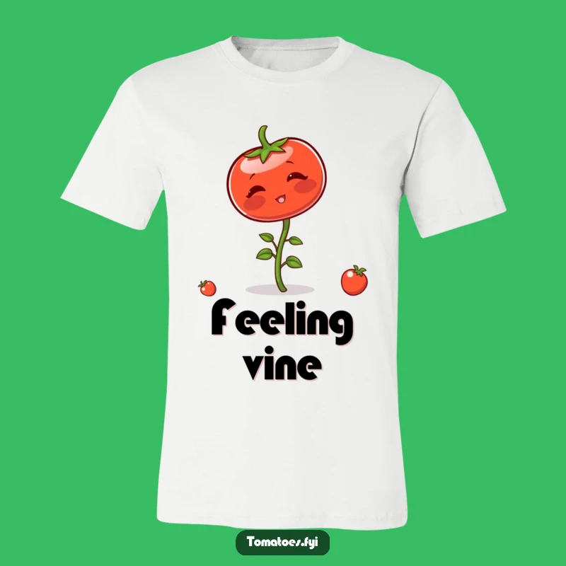 Funny Blushing Tomato Balancing T-Shirt - Comical Veggie Tee for a Laugh