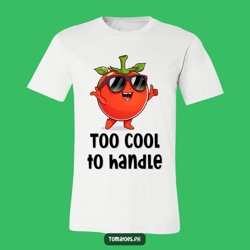 Funny Cool Tomato T-Shirt - Sunglasses Pose Tee for Stylish Fun