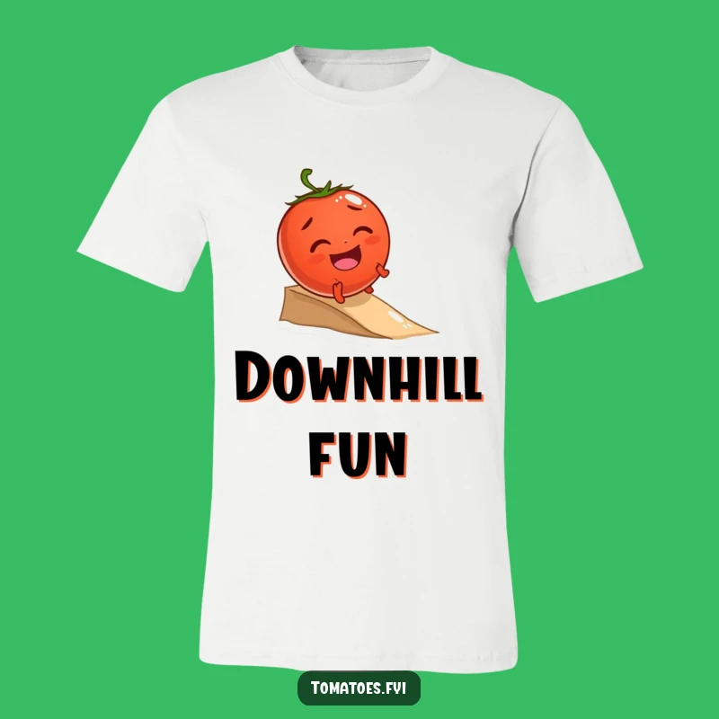 Funny Giggling Tomato Roll T-Shirt - Joyful Veggie Tee for a Cheerful Vibe