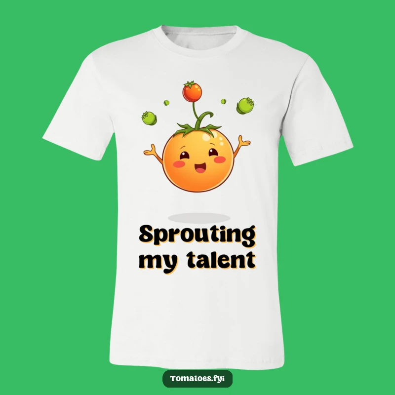 Funny Juggling Tomato T-Shirt - Wear Your Green Thumb Pride