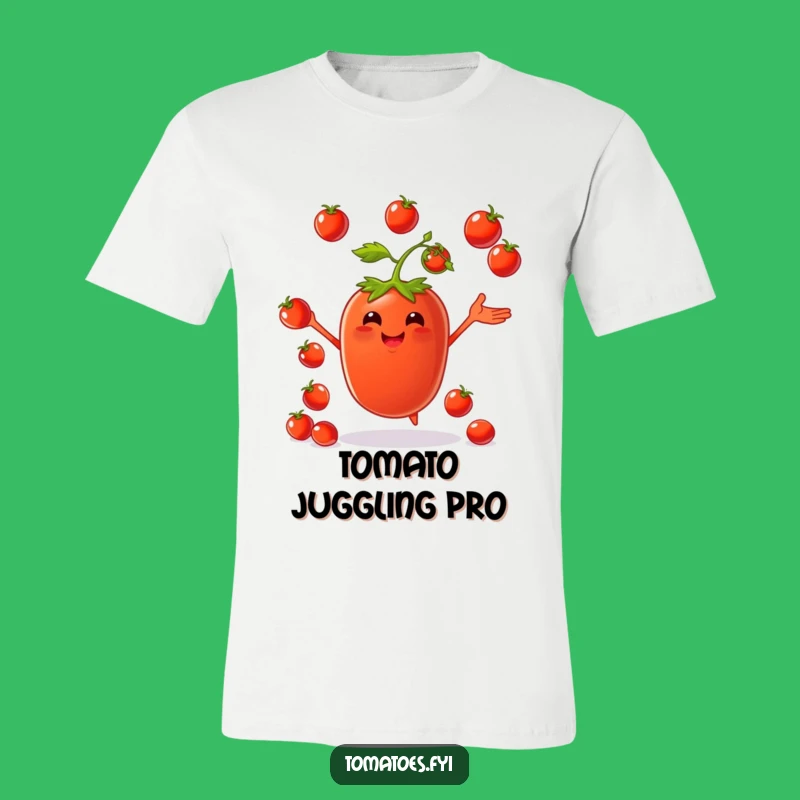 Funny Juggling Tomato T-Shirt: Fresh Produce Comedy, Great Funny Gift!