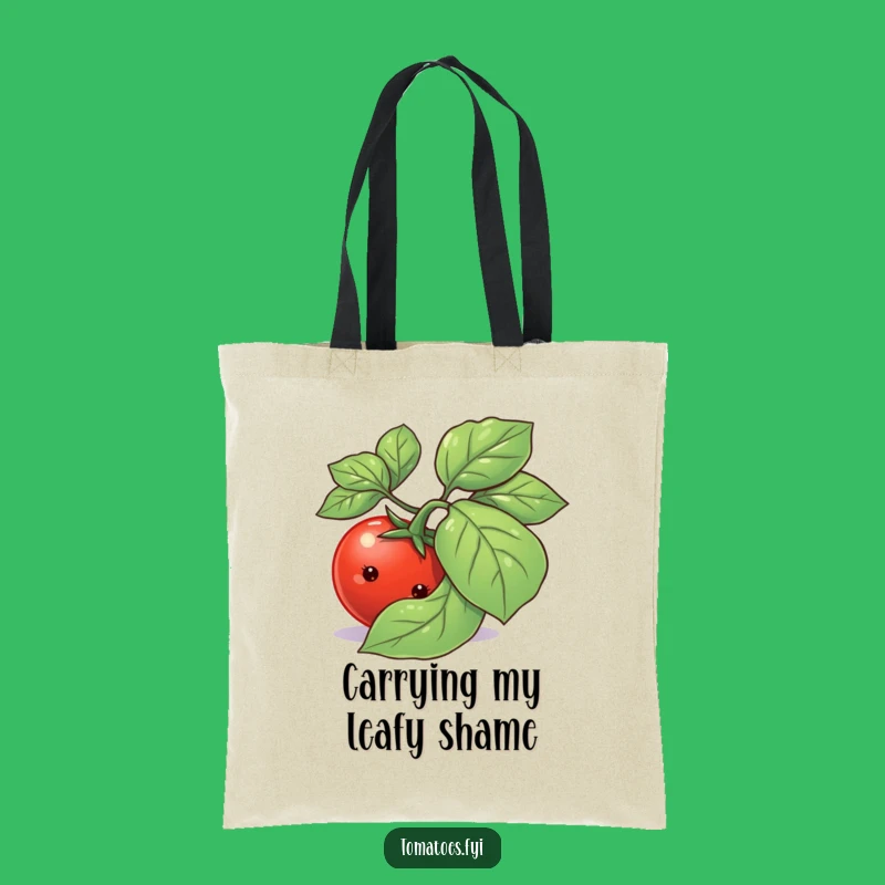 Funny Shy Tomato Tote Bag: Adorable Peek-a-Boo Veggie Carryall Gift