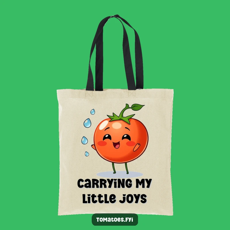 Funny Tomato Dew Drop Juggling Tote Bag: Carry Your Whimsy