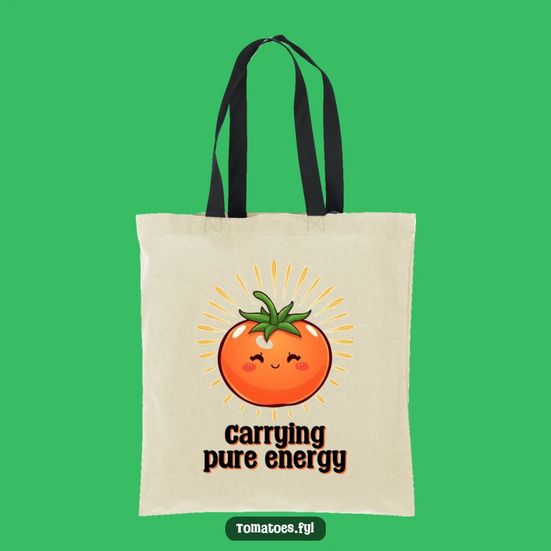 Funny Energetic Tomato Tote Bag, Vibrant Accessory and a Perfect Funny Gift