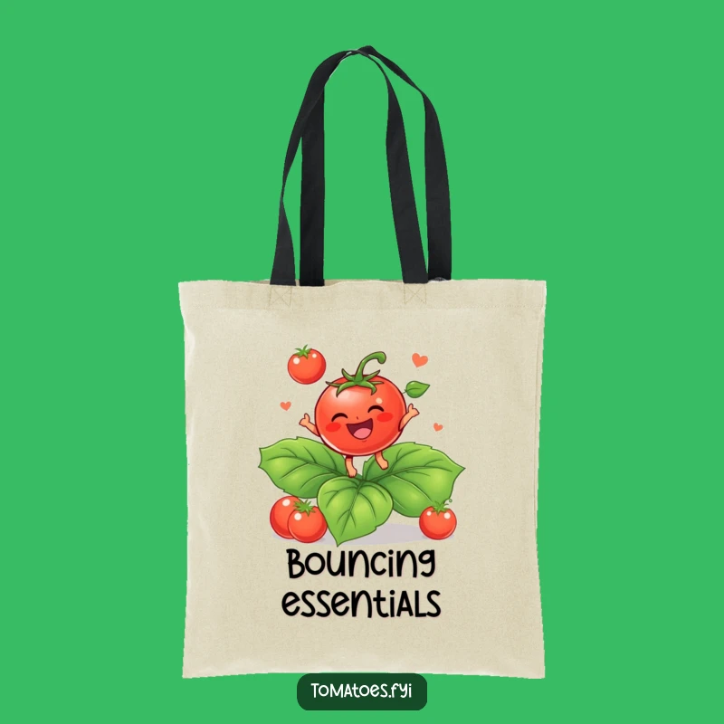 Funny Baby Tomato Tote Bag - Practical Bouncing Leaf Character Funny Gift