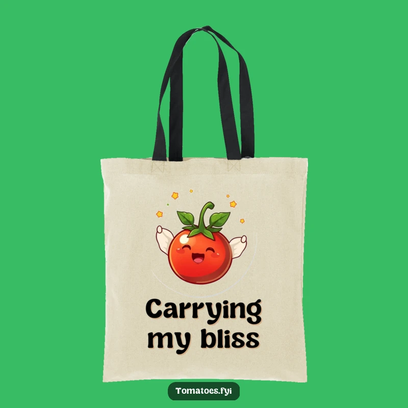 Funny Flying Tomato Tote Bag: Joyful Winged Veggie Carryall Gift