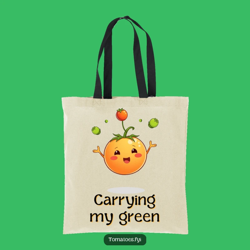 Funny Juggling Tomato Tote Bag - Carry Your Sprouts in Style