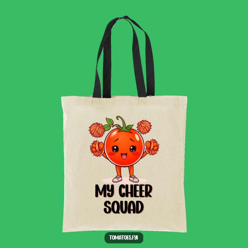 Funny Tomato Cheerleader Tote Bag: Carry Your Enthusiasm Everywhere