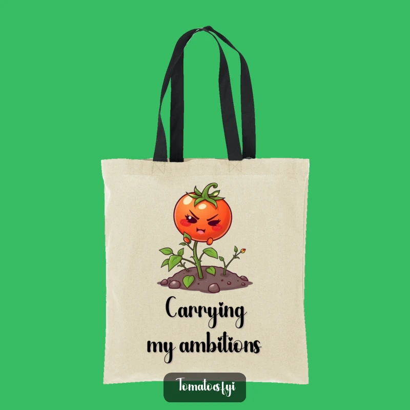 Funny Tomato Climbing Weed Tote Bag - Durable Cartoon Effort Gift