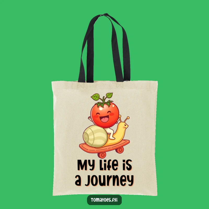 Funny Tomato Snail Rollercoaster Tote Bag: Carry Your Smiles
